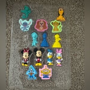 Disney 100 Collectible Eraser Set Mickey Minnie‎ Donald Daisy Duck Princess